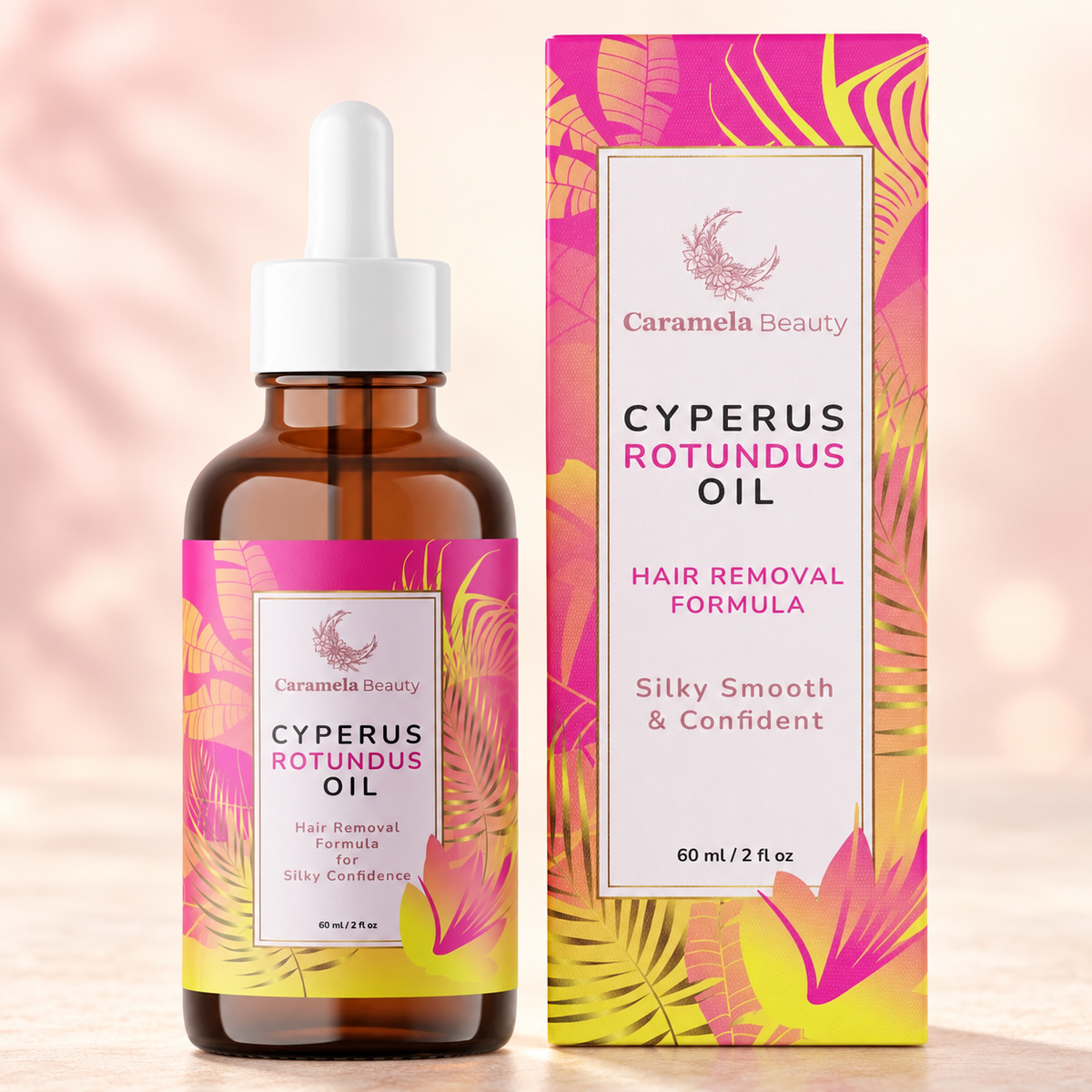 Caramela Beauty Cyperus Rotundus Oil 60 ml bottle and box