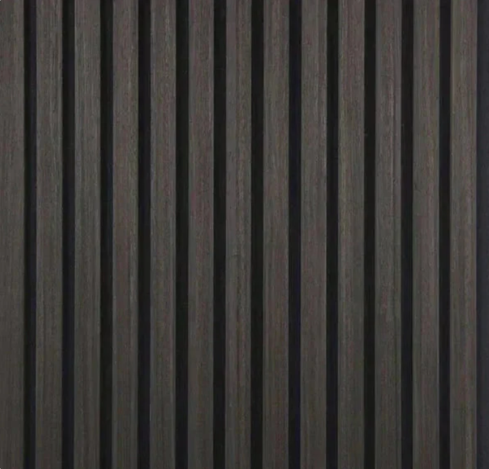 Smoked Oak acoustic slat panel — SOVAIA RIPPEL