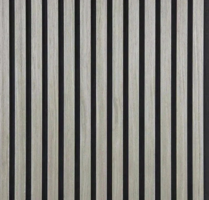 Gray acoustic slat panel — SOVAIA RIPPEL