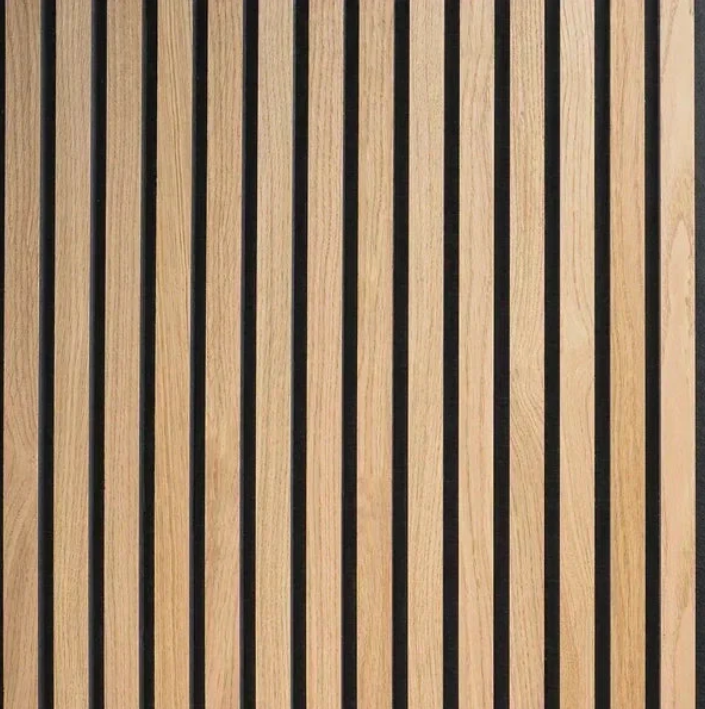 Oak acoustic slat panel — SOVAIA RIPPEL